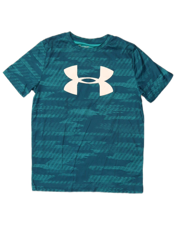 Camiseta gráfica UNDER ARMOUR Boys Heat Gear 11-12 anos grande azul