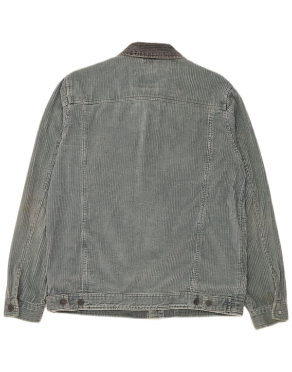 Billabong Mens Corduroy Jacket UK 38 Medium Blue Cotton