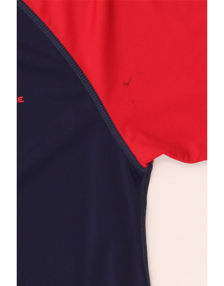 Camiseta masculina Mountain Warehouse top pequeno azul marinho colorblock nylon