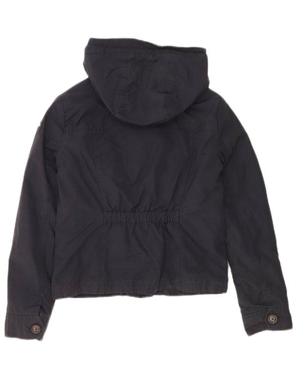 Jaqueta bomber com capuz para meninas ABERCROMBIE & FITCH 11-12 anos grande azul marinho