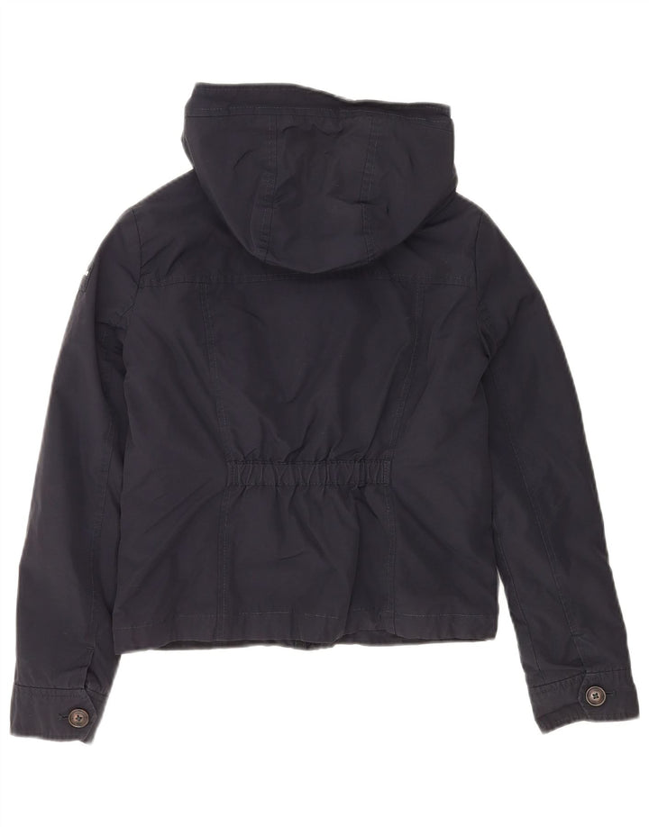 Jaqueta bomber com capuz para meninas ABERCROMBIE & FITCH 11-12 anos grande azul marinho