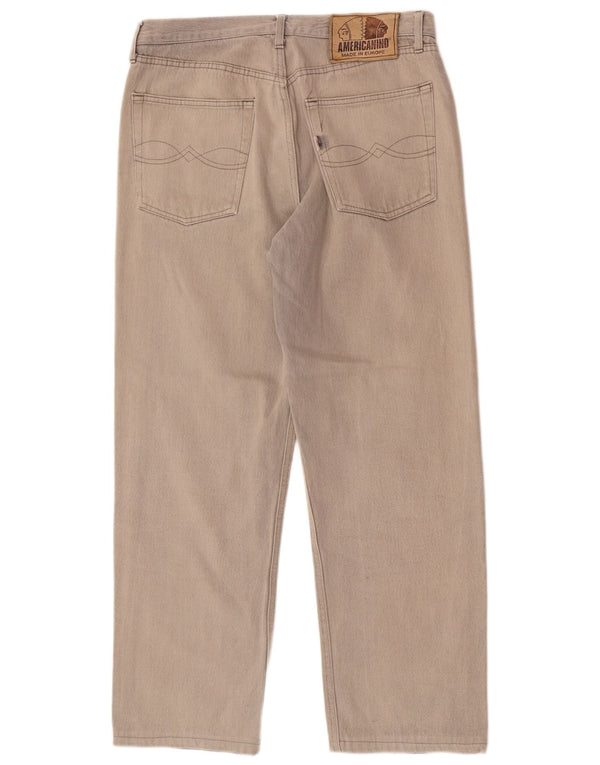 Calça jeans reta masculina Americanino W34 L29 algodão cinza