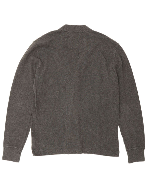 Suéter cardigã masculino Polo Ralph Lauren pequeno algodão cinza