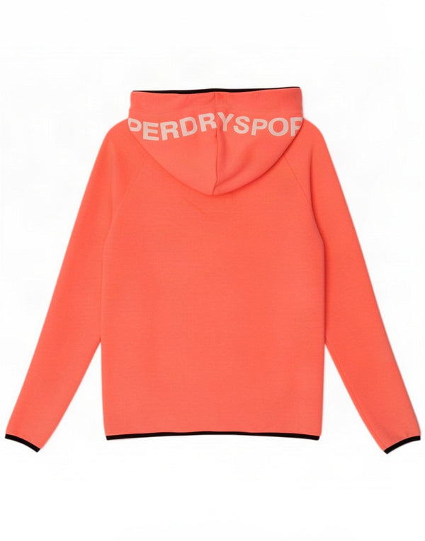 Superdry Womens Graphic Hoodie Jumper UK 10 Pequeno Poliéster Rosa