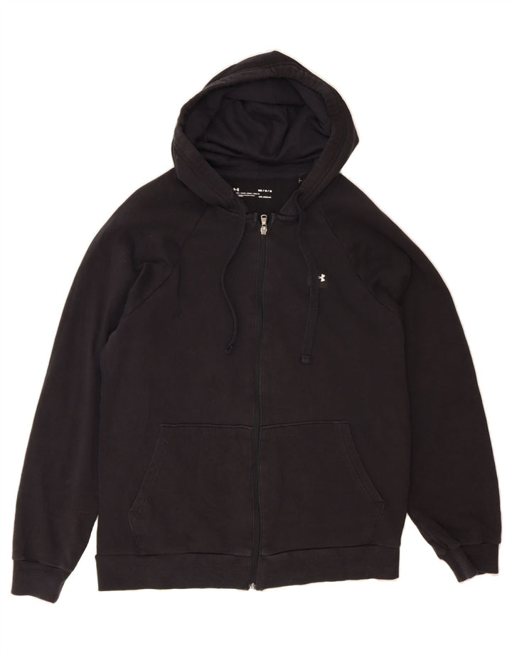 UNDER ARMOUR Mens Cold Gear Zip Hoodie Sweater Medium Navy Blue Cotton Vintage Under Armour and Second-Hand Under Armour from Messina Hembry 