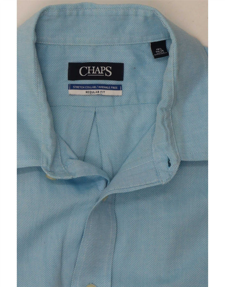 Camisa masculina Chaps Regular Fit tamanho 16 1/2 grande azul