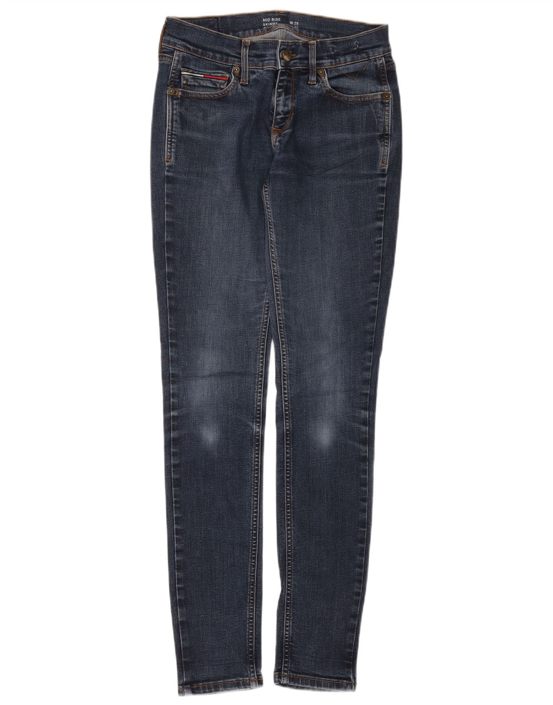 Jeans skinny de cintura média TOMMY HILFIGER W29 L32 algodão azul