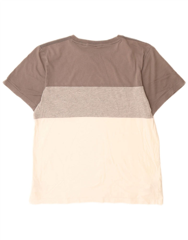 Camiseta Adidas Menino 15-16 Anos Cinza Colorblock Algodão