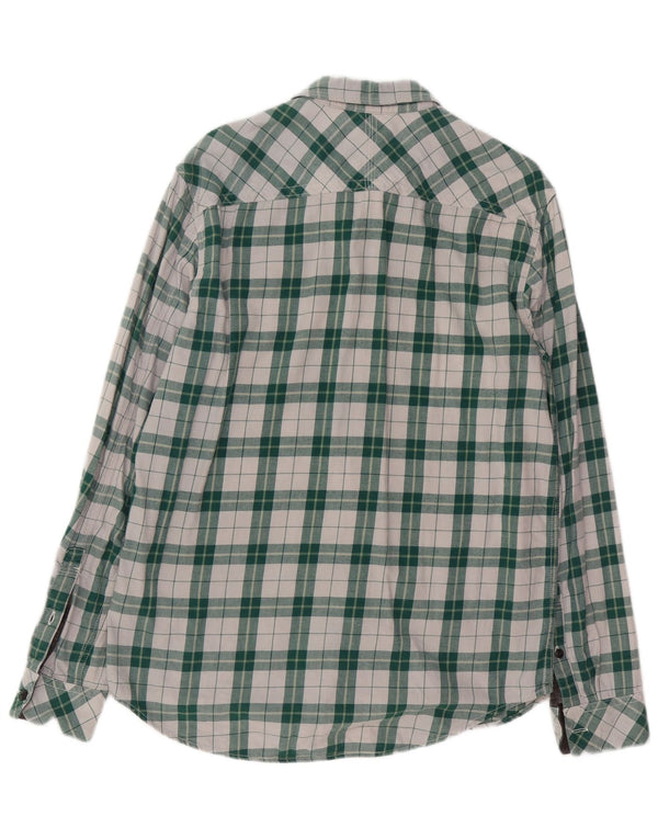 Camisa masculina de flanela Slim Fit Timberland grande algodão xadrez verde
