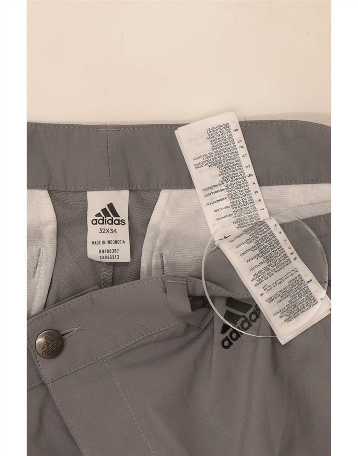 Calça Adidas Mens Slim Chino W32 L34 Cinza Poliéster