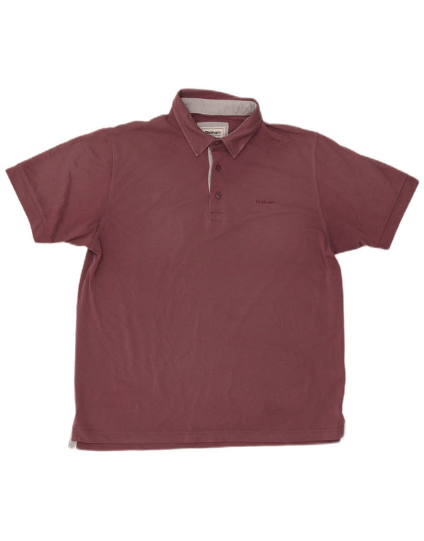 Camisa polo masculina Rohan grande poliéster cor de vinho
