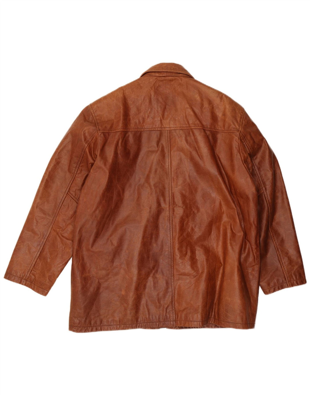 Jaqueta de couro masculina UNION RIVER Reino Unido 42 XL couro marrom