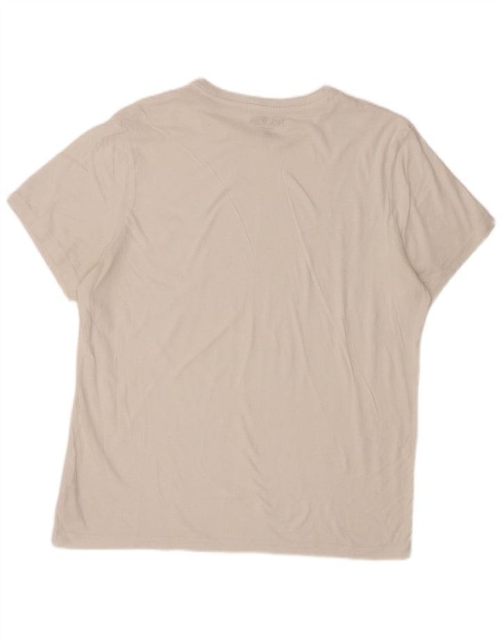 Jack Wills Mens Classic Fit Camiseta Top Grande Algodão Branco