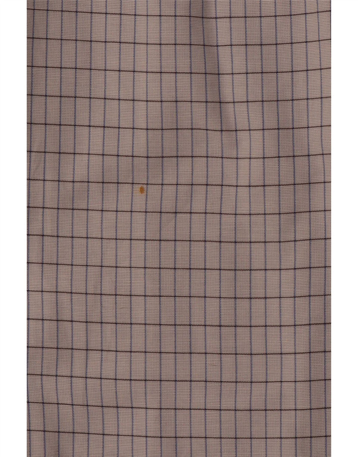 Camisa masculina ERMENEGILDO ZEGNA tamanho 41 16 grande algodão xadrez branco