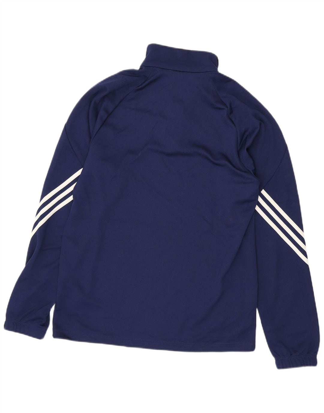 ADIDAS Mens Climalite Zip Neck Pullover Treino Top Médio Azul Marinho