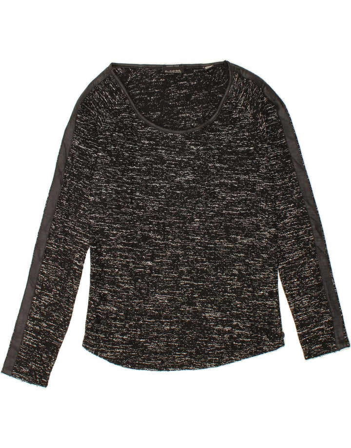 MAISON SCOTCH Womens Boat Neck Jumper Sweater US 2 XS Black Flecked Vintage Maison Scotch and Second-Hand Maison Scotch from Messina Hembry 