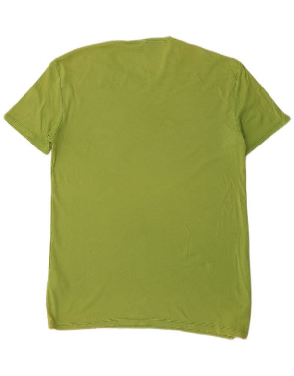 Camiseta gráfica masculina Benetton Top XL algodão verde