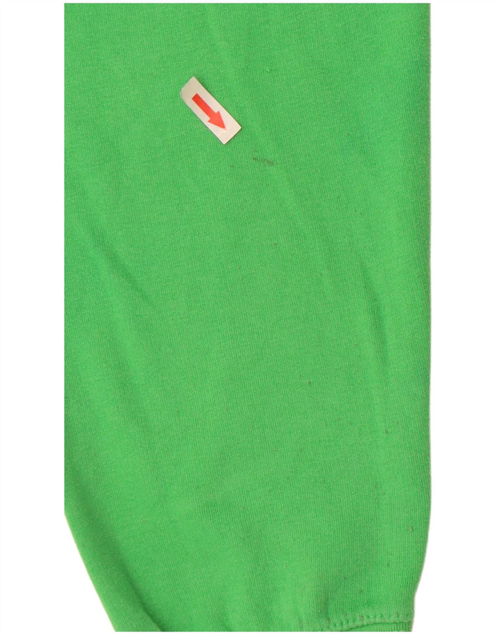Zara Womens Crop Sweatshirt Jumper UK 14 Poliéster Verde Médio