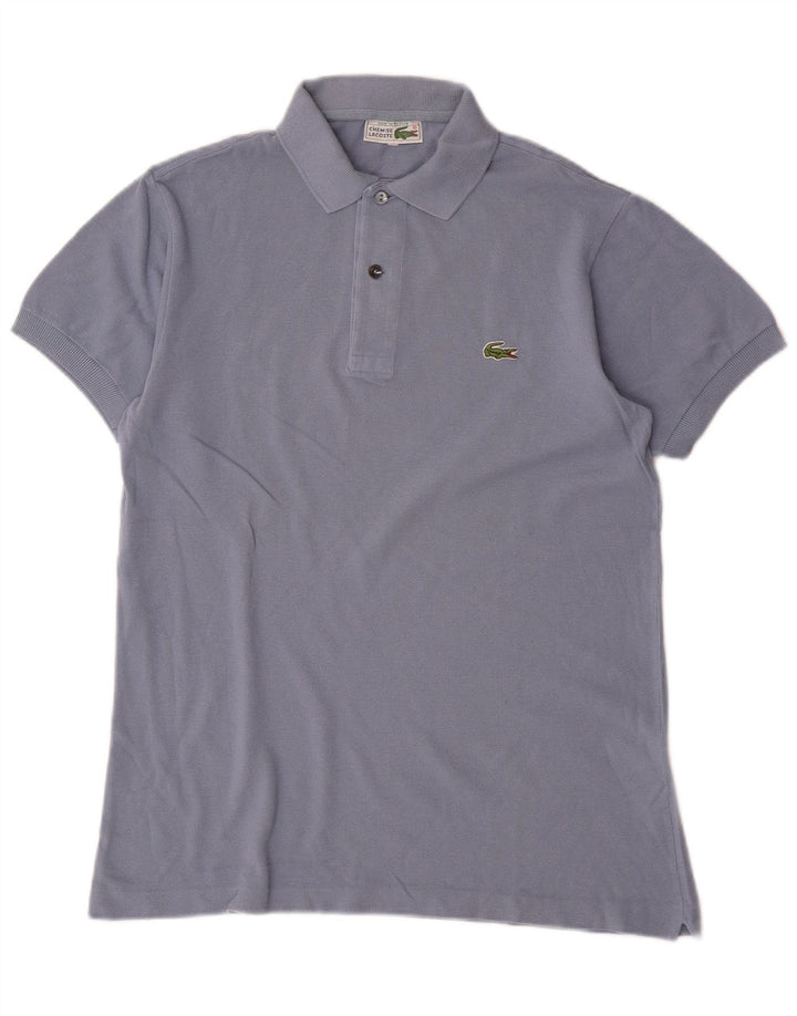 Camisa polo masculina Lacoste pequena azul algodão