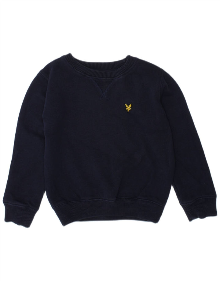 Moletom masculino LYLE & SCOTT 3-4 anos azul marinho algodão