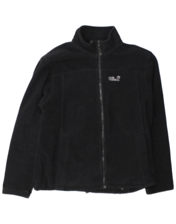 Jaqueta de lã masculina Jack Wolfskin Reino Unido 44/46 XL poliéster preto