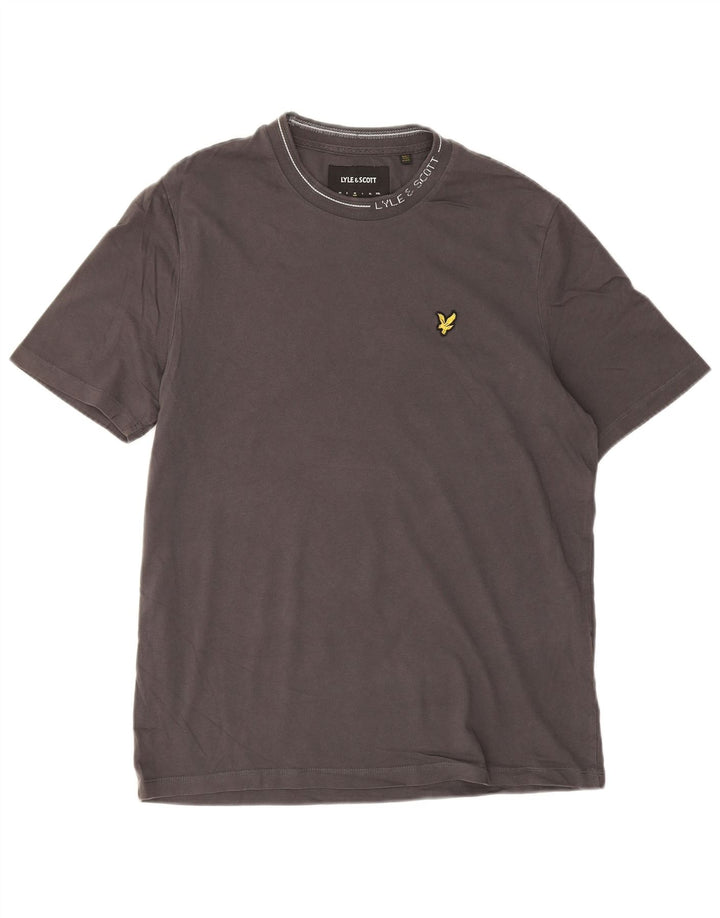 Lyle & Scott Camiseta masculina cinza médio algodão