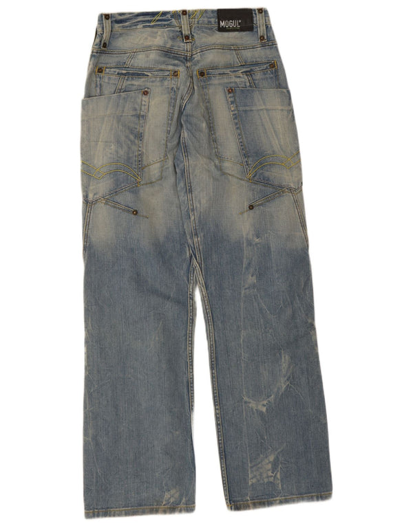 Mogul Mens Cargo Loose Jeans W28 L33 Azul Algodão