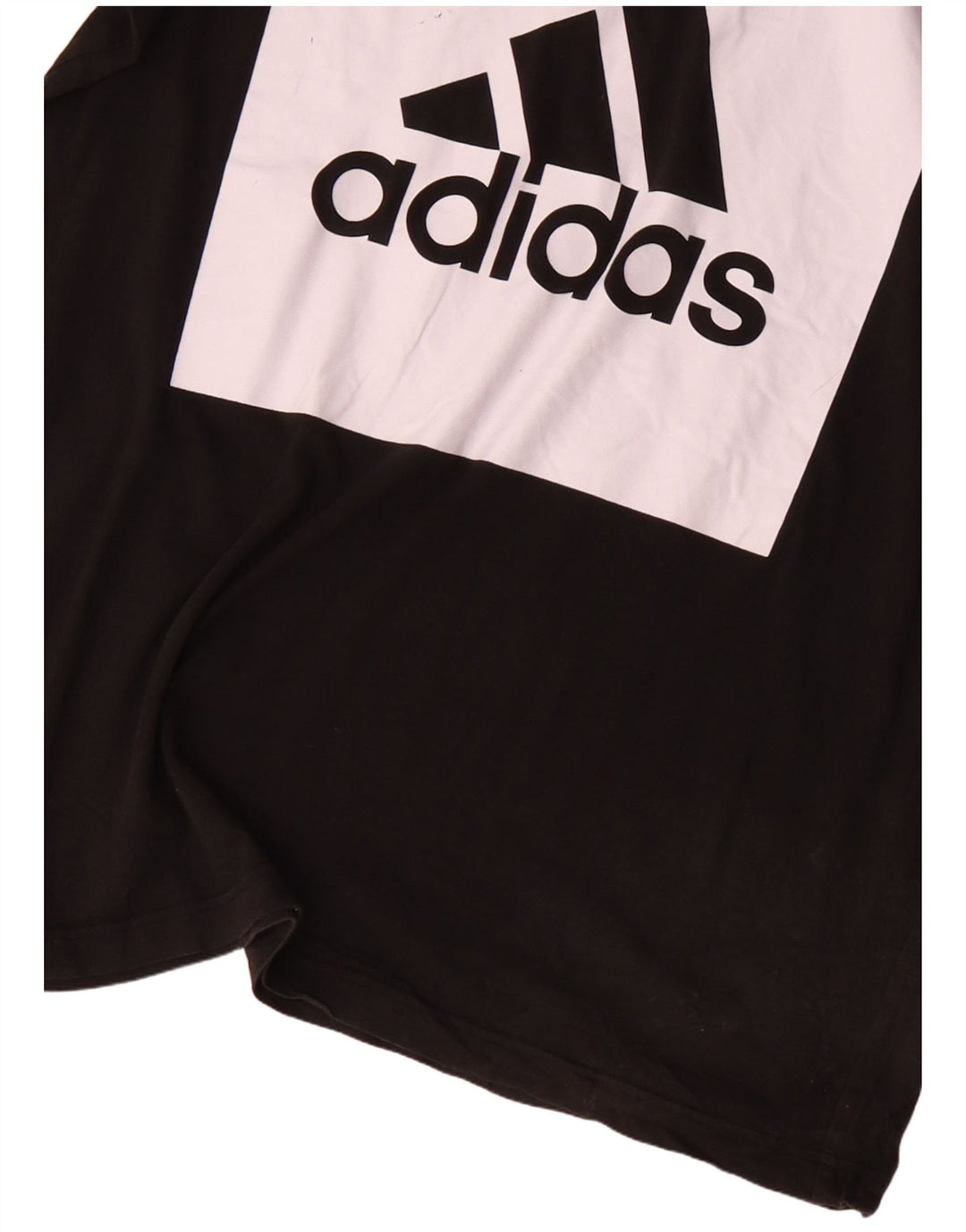 Camiseta masculina ADIDAS com estampa gráfica grande de algodão colorido preto