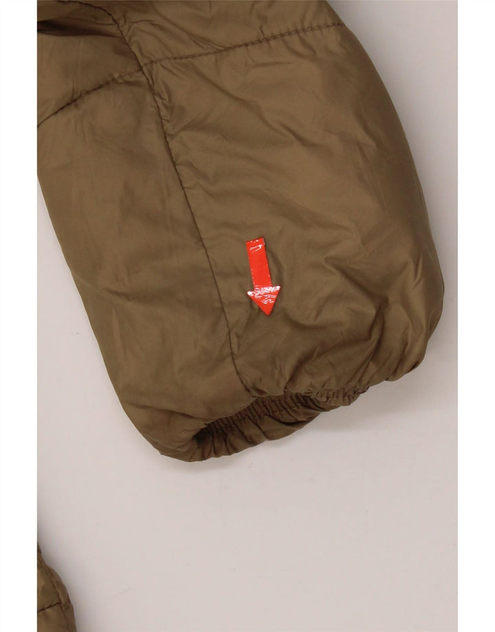 Jaqueta acolchoada com capuz masculina Zara UK 36 pequena bege