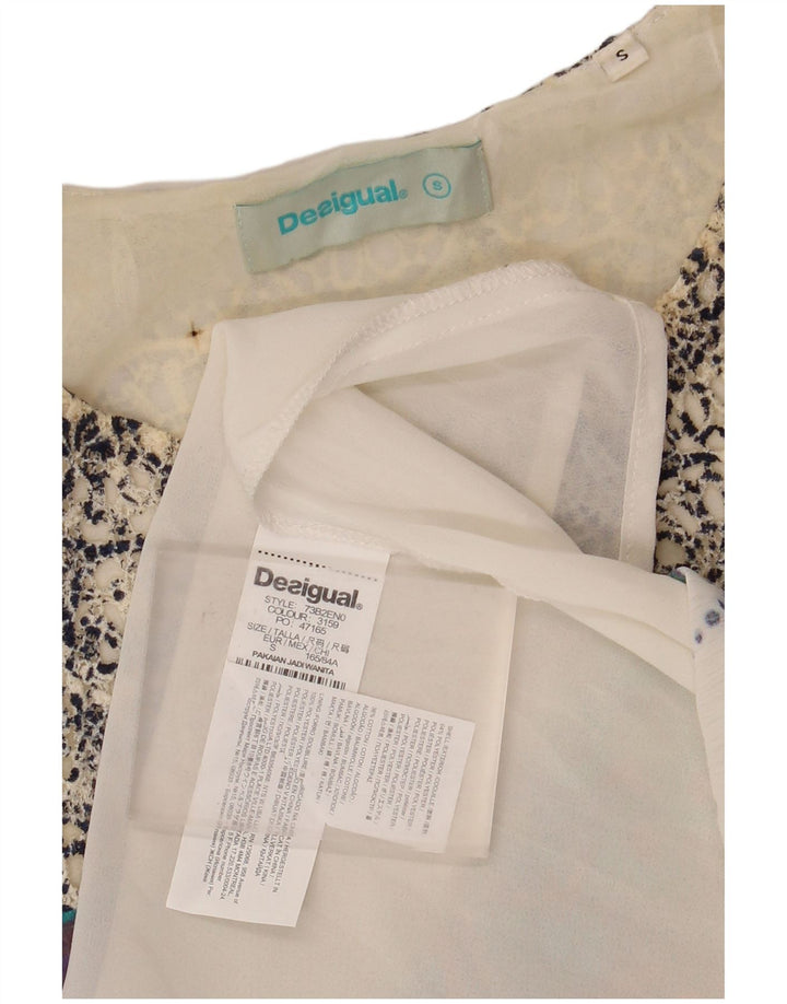 Blusa feminina DESIGUAL com estampa gráfica UK 10 pequena paisley multicolorida