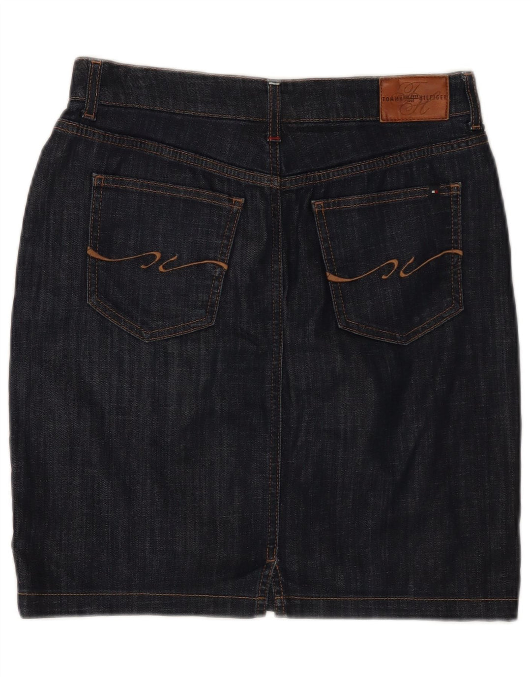 Saia jeans feminina Tommy Hilfiger W28 médio azul marinho