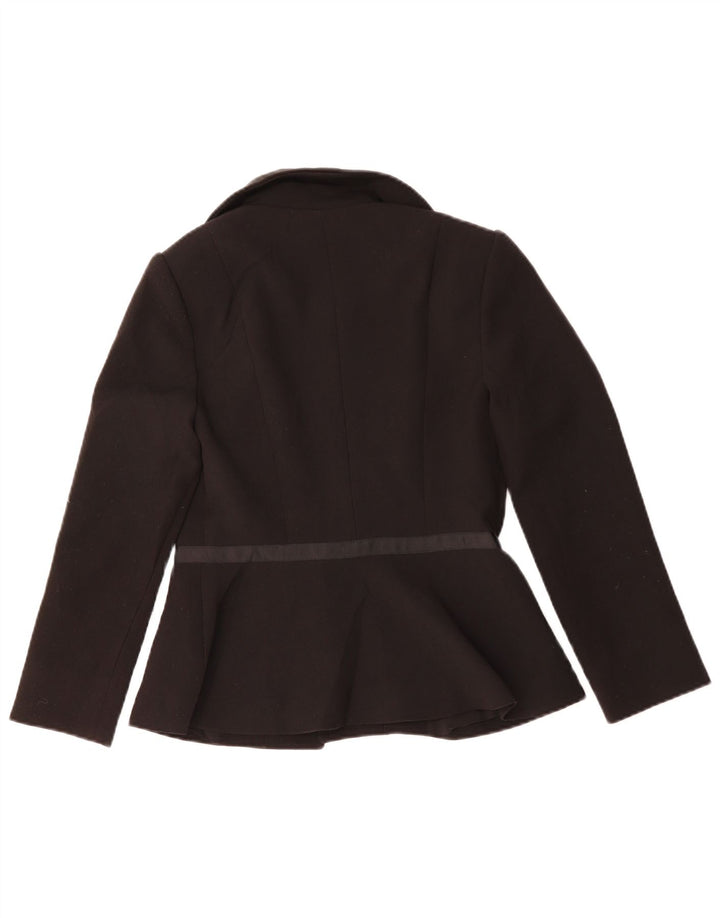 Coast Womens Open Blazer Jacket UK 8 Pequeno Poliéster Preto