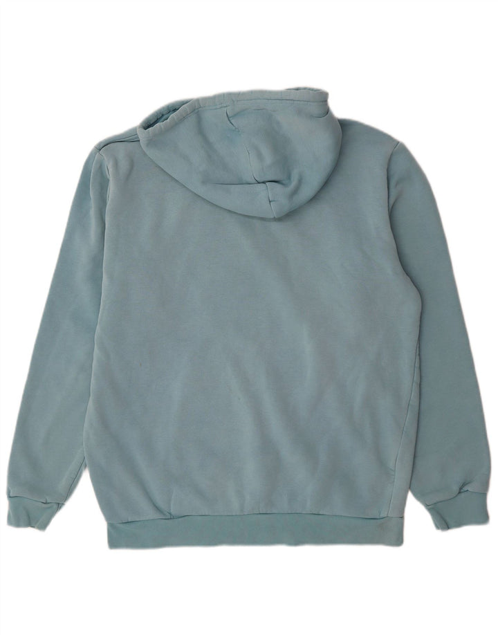 ADIDAS Mens Hoodie Jumper Grande Algodão Azul