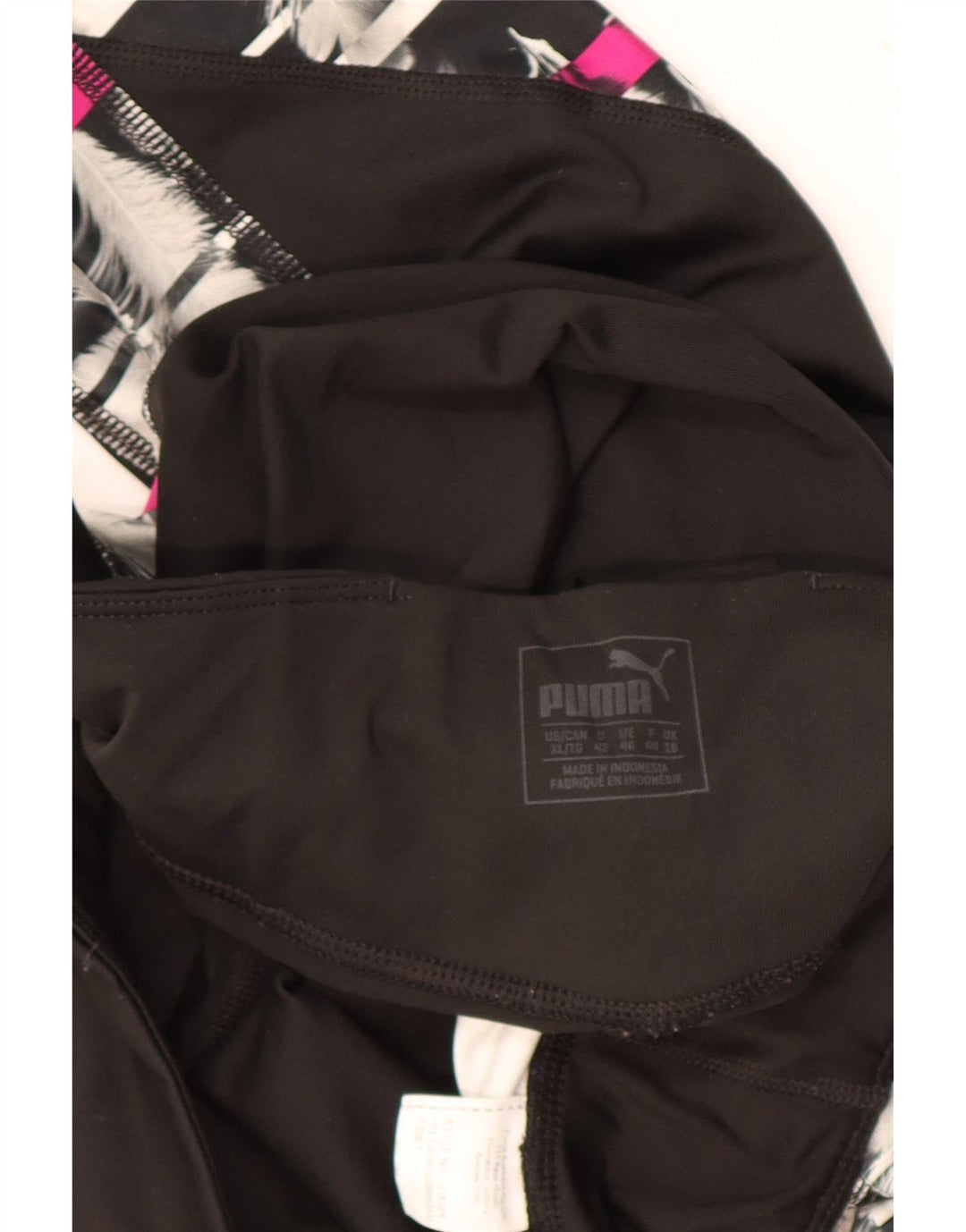 Leggings Puma Feminino UK 18 XL Preto Geométrico