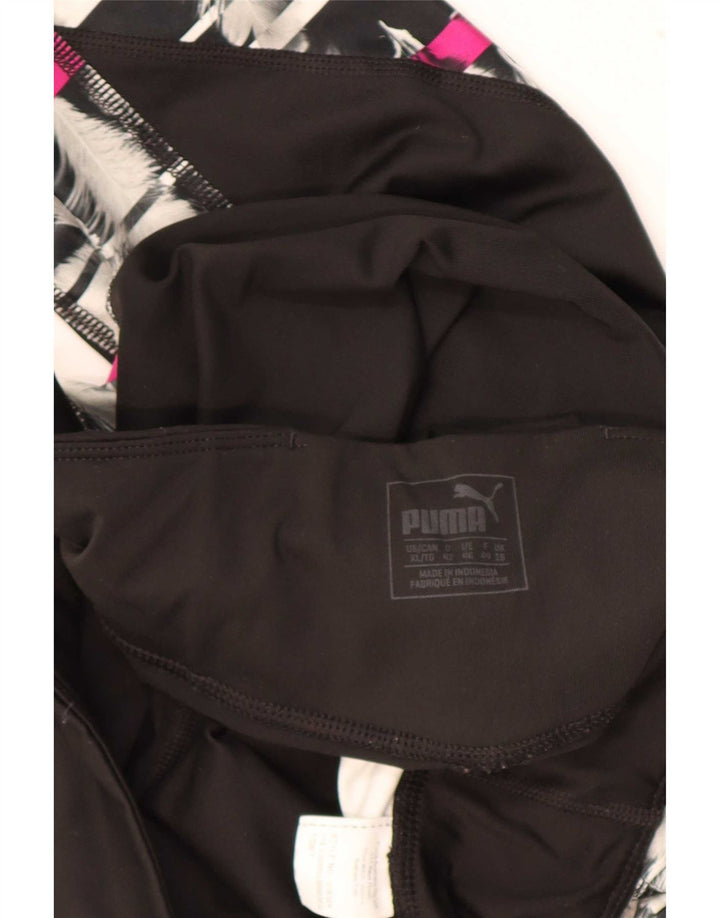 Leggings Puma Feminino UK 18 XL Preto Geométrico