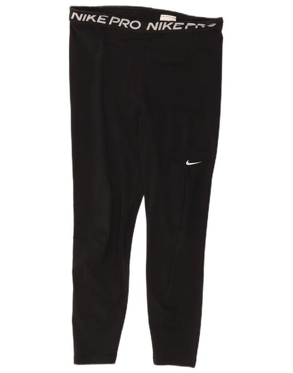 Leggings Nike Dri Fit Crop Graphic UK 14 Grande Poliéster Preto