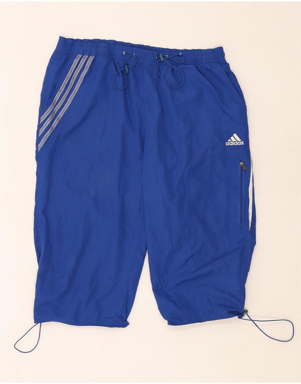 Adidas Mens Bermuda Sport Shorts Grande Azul Colorblock Poliéster