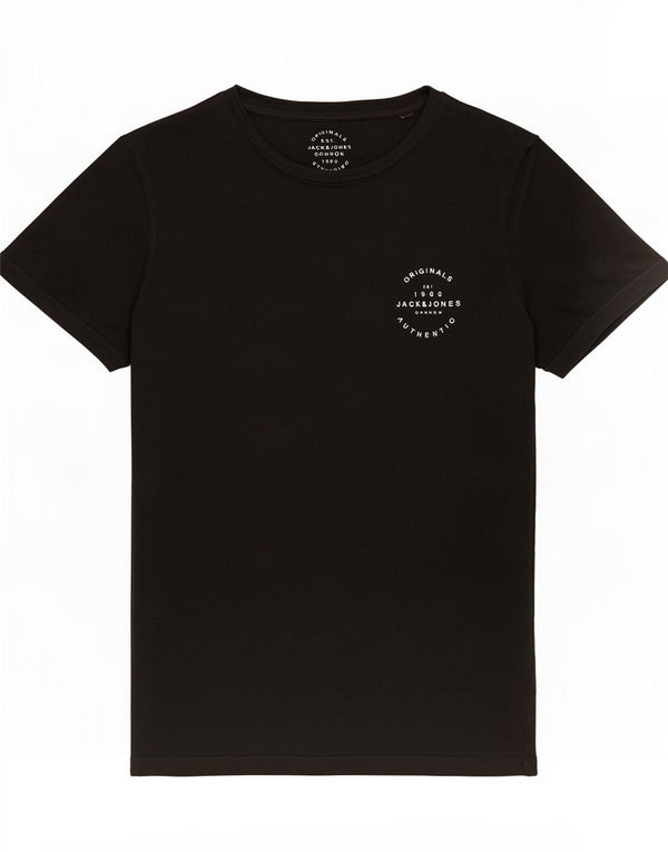 Camiseta masculina Jack & Jones grande algodão preto