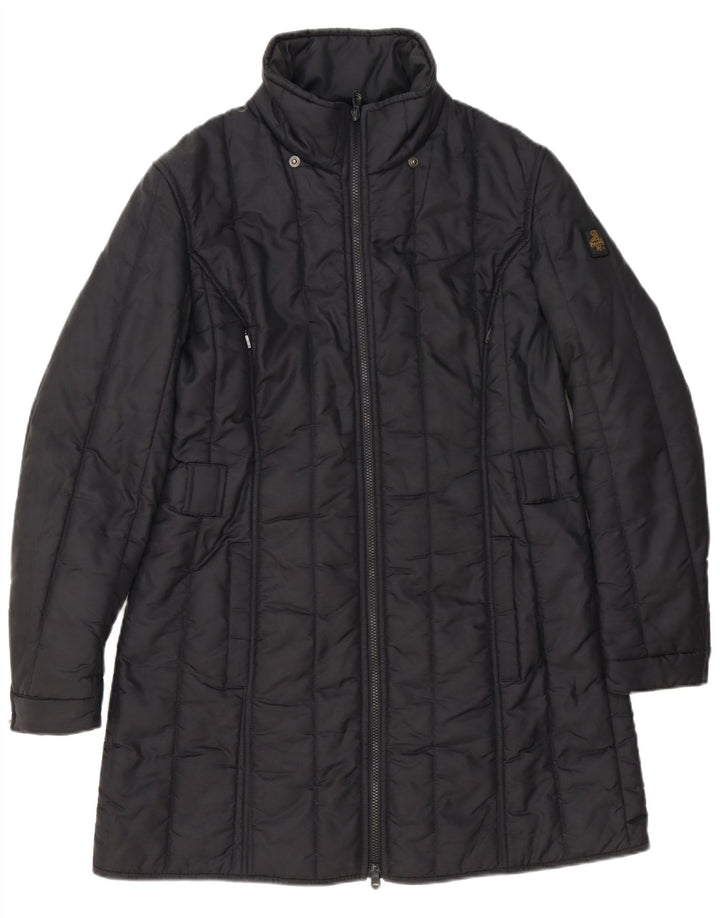 Casaco acolchoado feminino Refrigiwear UK 16 grande poliéster preto