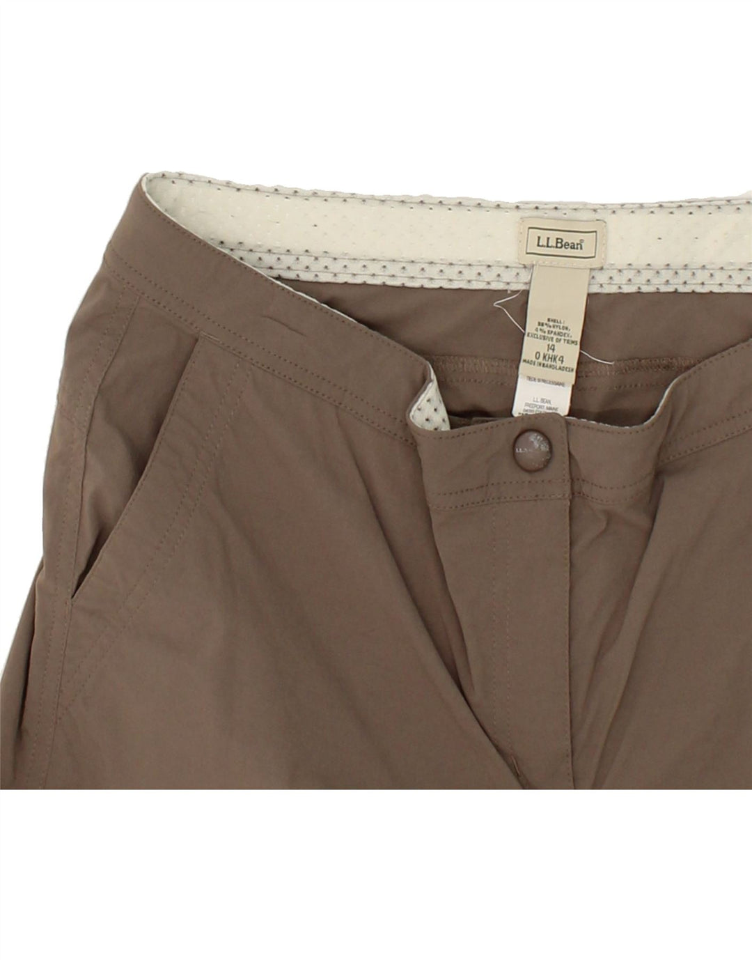 L.L.BEAN Womens Cargo Shorts US 14 XL W36 Grey Nylon Vintage L.L.Bean and Second-Hand L.L.Bean from Messina Hembry 