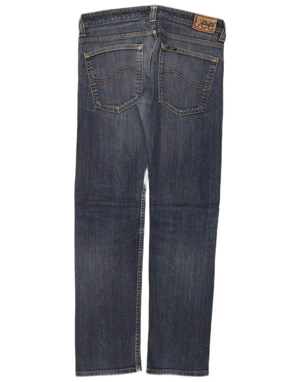 Calça jeans feminina LEE Powell Slim W34 L34 azul marinho algodão