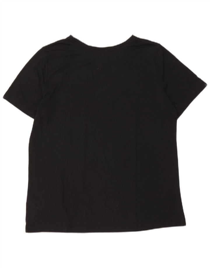 Camiseta Nike Feminina Graphic Top UK 14 Médio Preto Poliéster