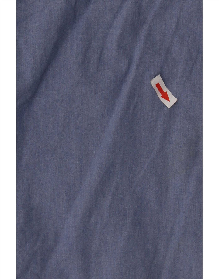 Camisa feminina Superdry manga curta regular fit XL azul algodão