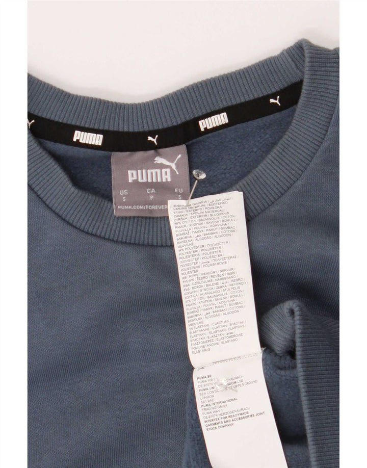 Puma moletom masculino jumper pequeno azul algodão