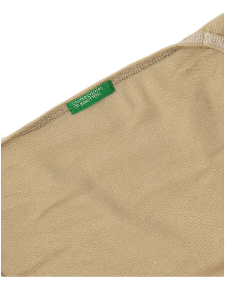 Camiseta feminina Benetton UK 16 grande bege
