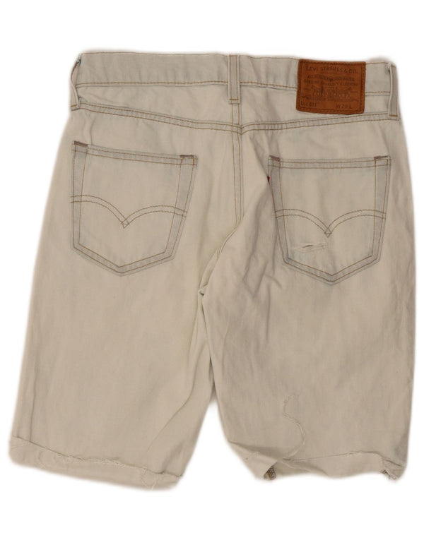 Shorts jeans masculino Levi's 511 Slim Fit desgastado W29 pequeno azul algodão
