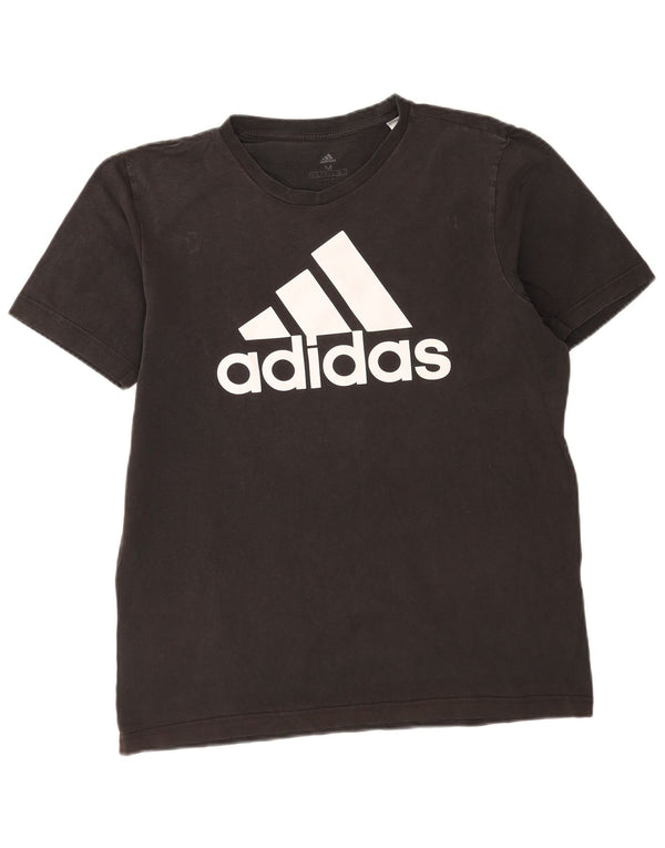Adidas Mens Graphic T-Shirt Top Médio Algodão Preto