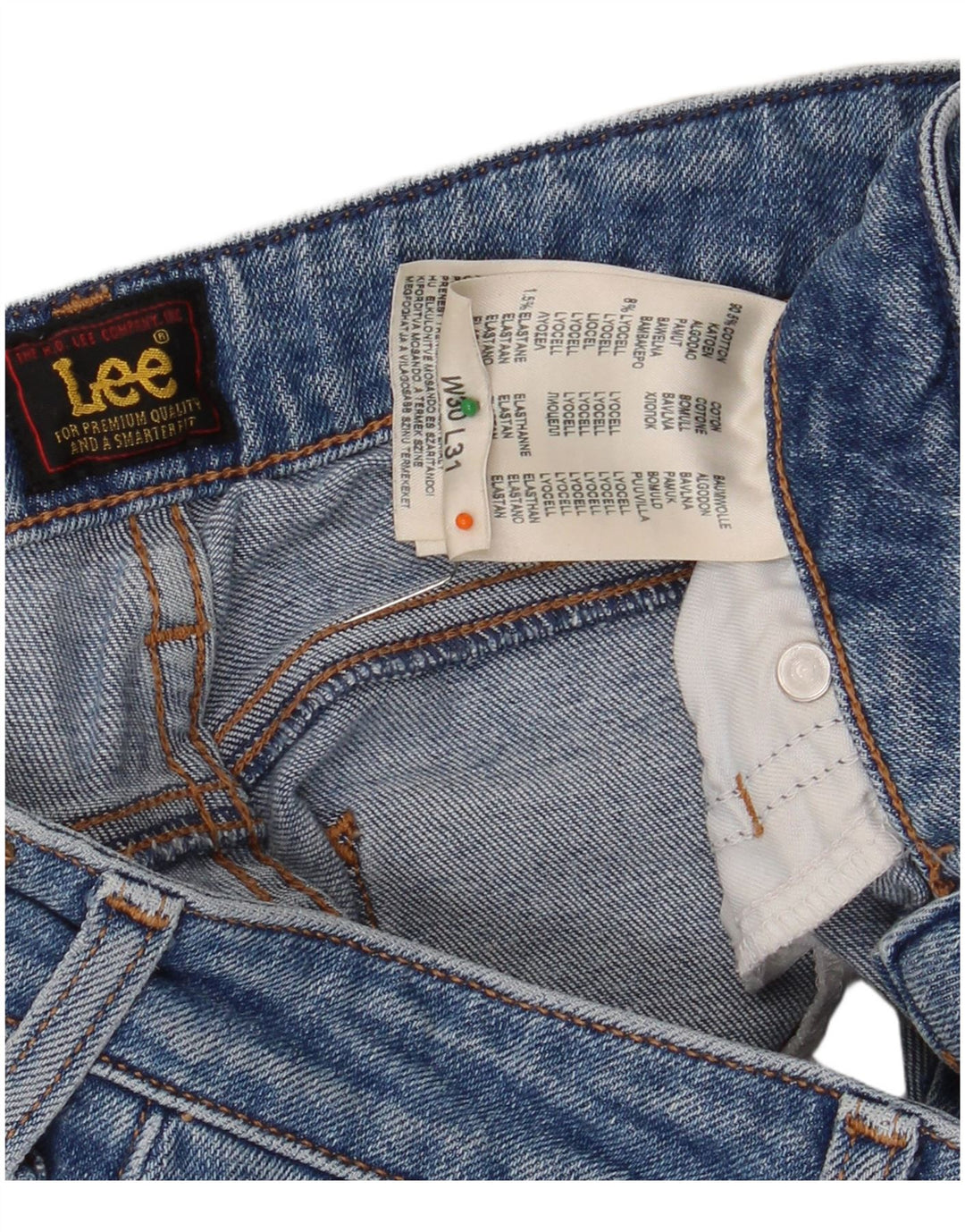 Jeans slim feminino LEE W30 L31 algodão azul