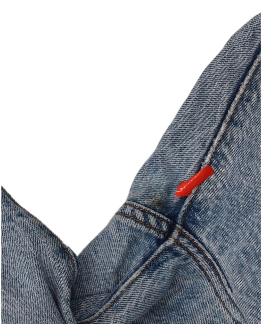 Calça Jeans Levis Feminina 501 Distressed Straight W26 L28 Azul Algodão