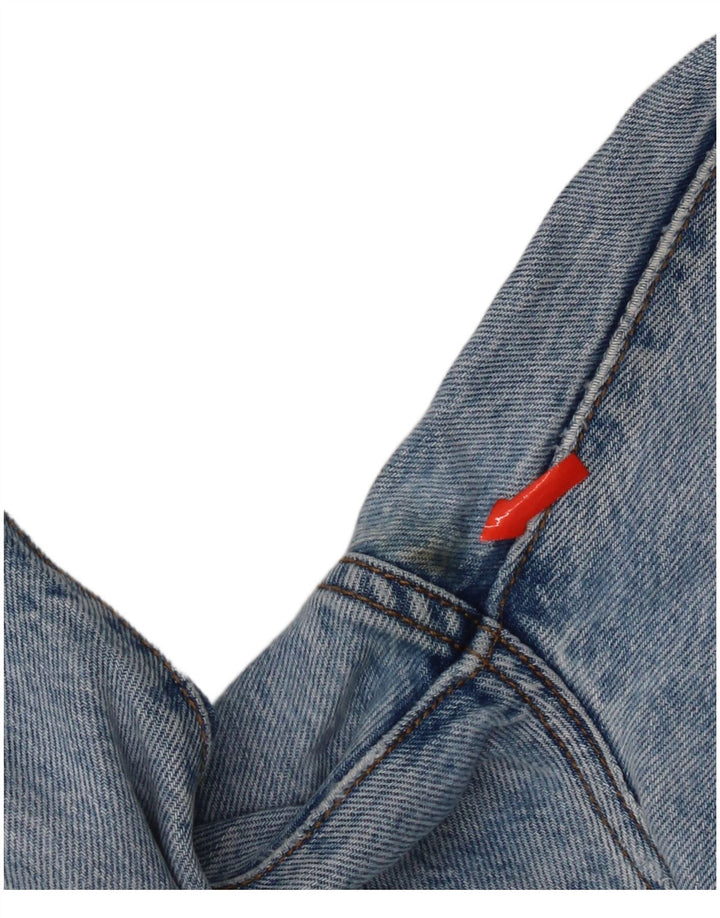 Calça Jeans Levis Feminina 501 Distressed Straight W26 L28 Azul Algodão